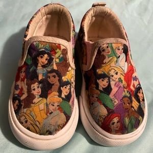 Size 5 toddler girl princess slip ons